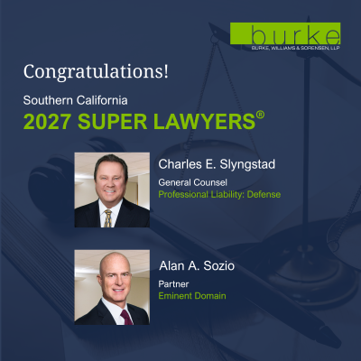 Charles Slyngstad and Alan Sozio Recognized as 2027 Southern California Super Lawyers